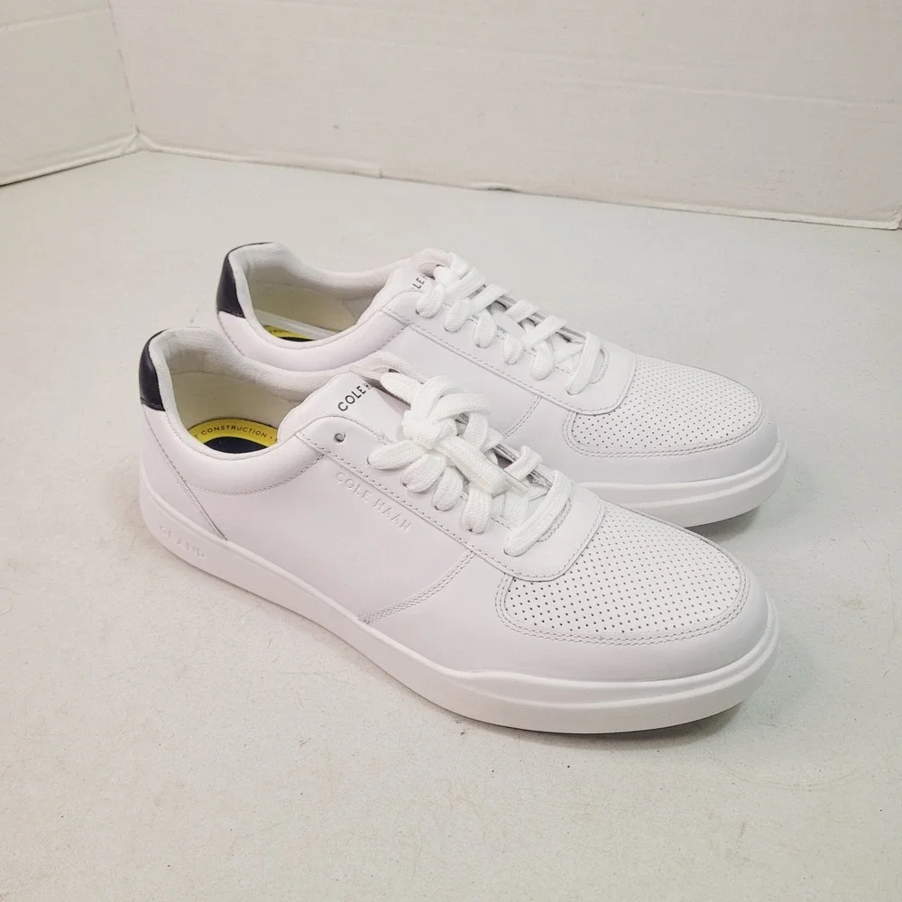 Cole Haan Grand Crosscourt Sneakers Mens 9.5 White Leather Low Top Shoes - Picture 8 of 11